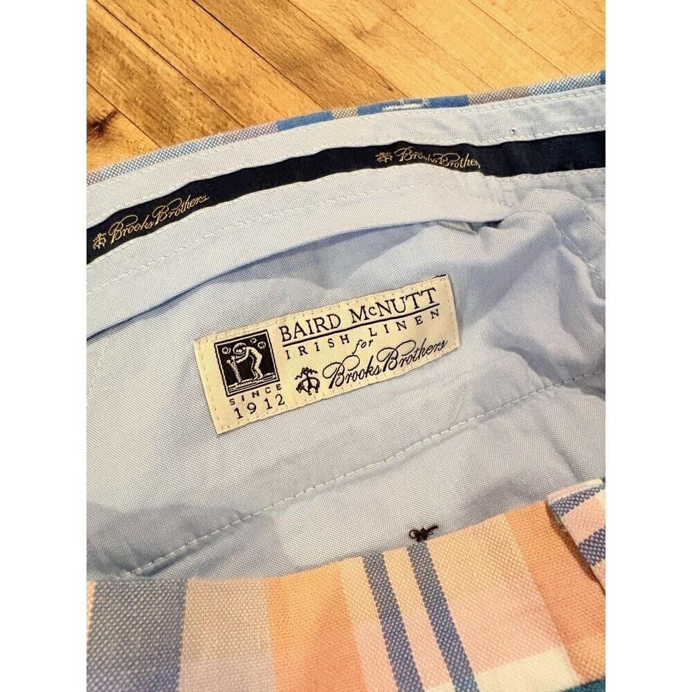 Brooks Brothers Bermuda Shorts Men’s 30 Multicolor Plaid Baird McNutt Linen - Picture 4 of 7